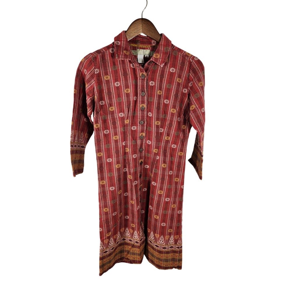 The‎ Territory Ahead SW Aztec Long Sleeve Button Up Mini Dress Size 6